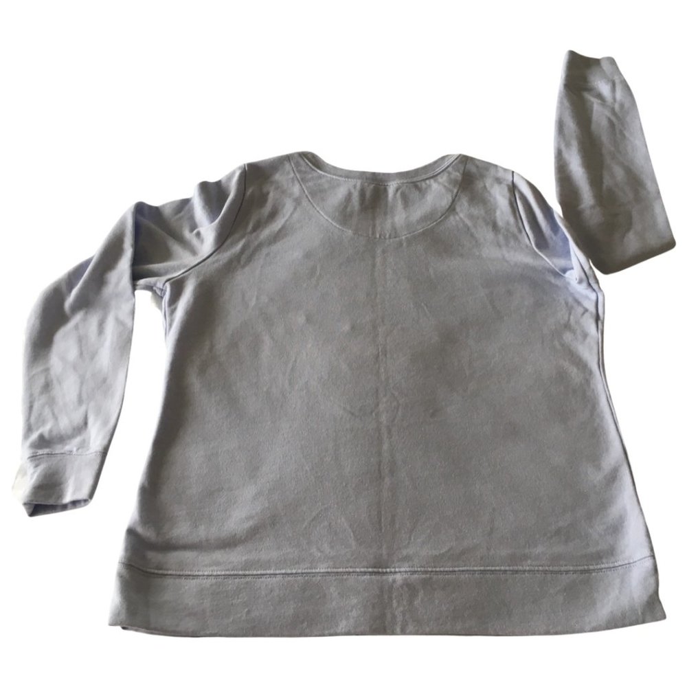 🌸4/$20🌸 Periwinkle blue crew neck sweatshirt with eyelet detailing - Picture 2 of 4